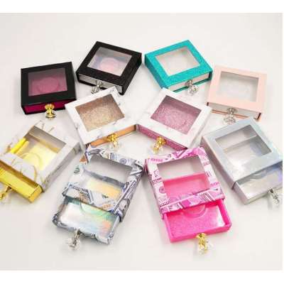 charme beauty 2020 fashion Wholesale custom square window false eyelash packing box