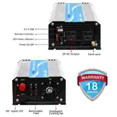 600Watt Power Inverter Pure Sine Wave