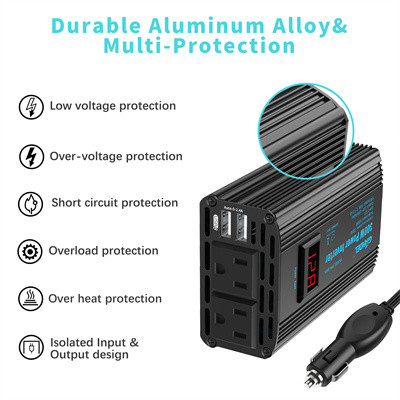 Convertisseur 12V 220V 300W Onduleur à Onde Modifiée