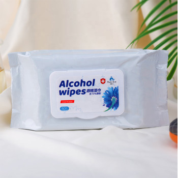 Fast Deliver 50 pieces anti bacterial wipe hand sanitizer 75% alcohol antibacterial disinfectant wipes