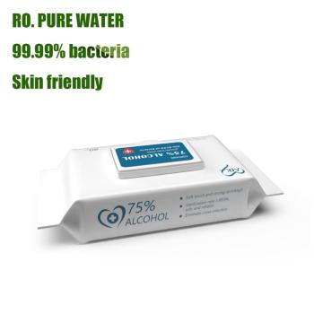 Disinfectant with CE, FDA approvals household bacteriostatic cleaning alcohol wipes for daily life