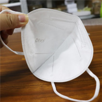 FFP2 FFP 2 P2 4Ply 4 Layer KN95 PM2.5 3d Folding Disposable Respiratory Facemask Face Mask in Stock Without Valve