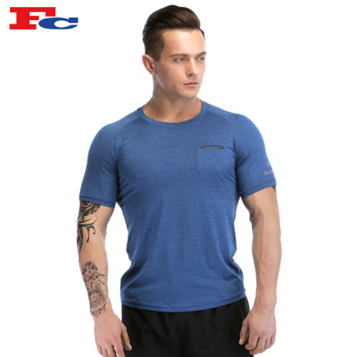 Men Bodybuilding Round Neck Athletic T Shirts Custom Manufacture