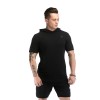 Wholesale Mens Hoodies Muscle Drop  Short Sleeve Cotton Gym Hoodie