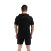 Wholesale Mens Hoodies Muscle Drop Short Sleeve Cotton Gym Hoodie