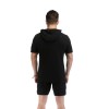 Wholesale Mens Hoodies Muscle Drop  Short Sleeve Cotton Gym Hoodie