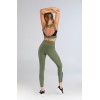 Grass Green Stitching Color Block Gym Wear Manufacturers