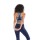 Workout Clothes Wholesale Drak Blue Funky Printed Patterned Workout Clothes Manufacturer