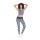 Workout Clothes Wholesale Drak Blue Funky Printed Patterned Workout Clothes Manufacturer