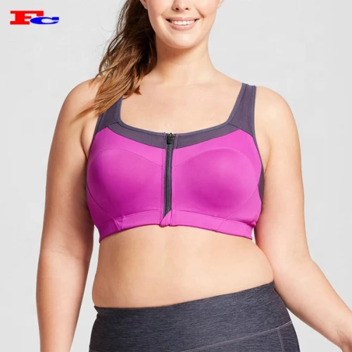 Soutiens-gorge de sport en gros, plus le style pratique des femmes de taille personnalisée