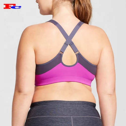 Soutiens-gorge de sport en gros, plus le style pratique des femmes de taille personnalisée