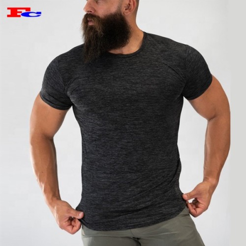 Custom Printing Embroidery Logo Crew Hem Athletic Mens Cheap Gym T Shirts