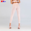 Pink With Elastic Rope And White Sides Fitness Leggings Wholesale