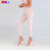 Pink With Elastic Rope And White Sides Fitness Leggings Wholesale