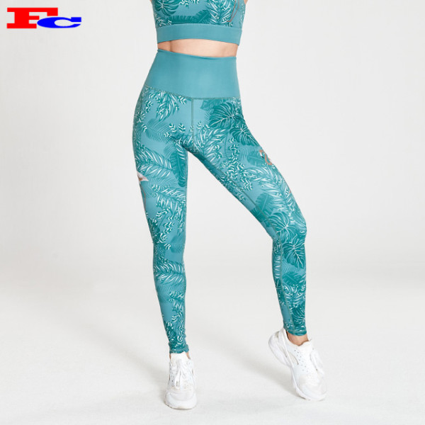 OEM Women Emerald Printed Leggings Factory Manufacturer