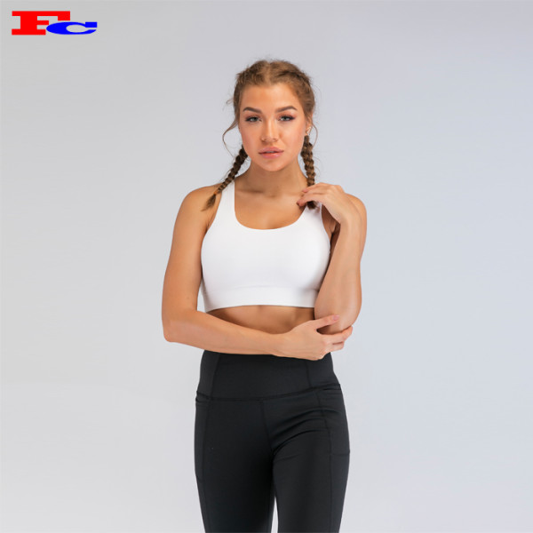 OEM White Mesh Sports Bra Suppliers Factory Manufacturer China