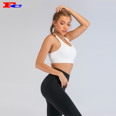 OEM White Mesh Sports Bra Suppliers Factory Manufacturer China