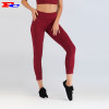 High-Quality Maroon Women's Gym Leggings Wholesale