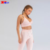 Pink V-neck Wide Chest Strap Sports Bra Wholesale Suppliers