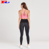 Pantone Pink Top And Black Tight Leggings Wholesale Fitness Apparel Suppliers