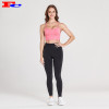 Pantone Pink Top And Black Tight Leggings Wholesale Fitness Apparel Suppliers