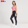 Pantone Pink Top And Black Tight Leggings Wholesale Fitness Apparel Suppliers