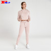OEM Nude Pink Workout Clothes Tracksuits With White Sides
