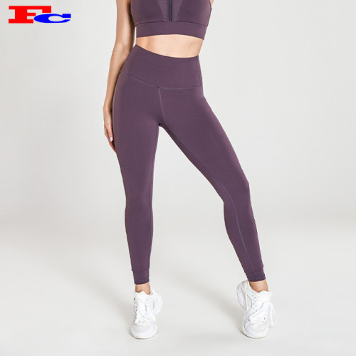 Purple Colour On Pantone Fitness Leggings Pants Spotswear China Factory
