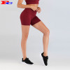 Wholesale Compression Shorts With Crimson High Waist- Fengcai Gymwear Manufacturer