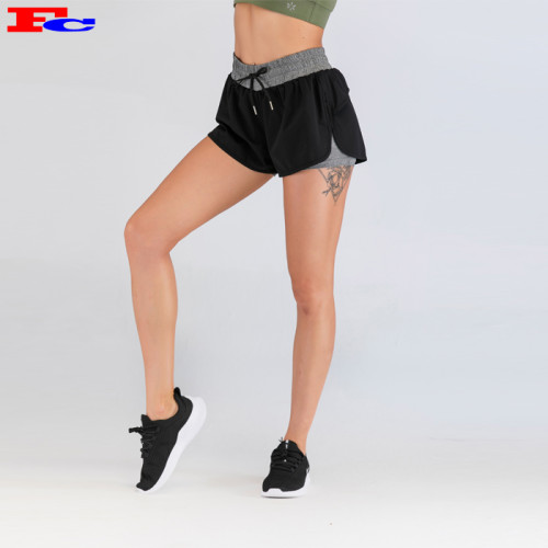Shorts In Bulk With Black Outer And Gray Lining For Women