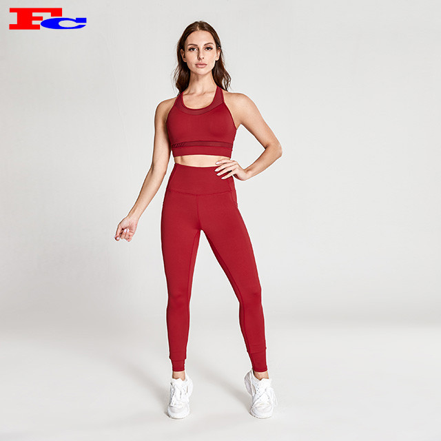 Positive Red Yoga Clothes Wholesale Yoga Clothing Hucai Sportswear