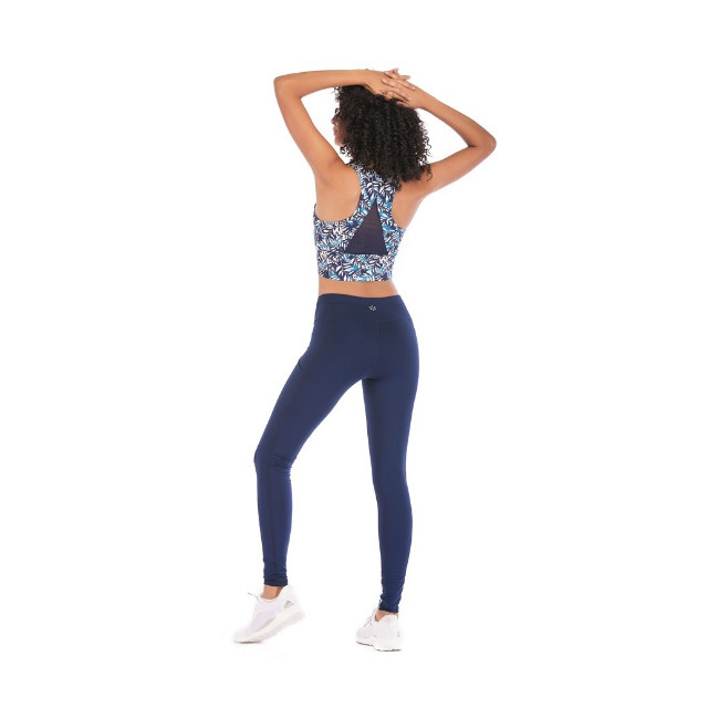 Workout Clothes Wholesale Drak Blue Funky Printed Patterned Workout Clothes Manufacturer
