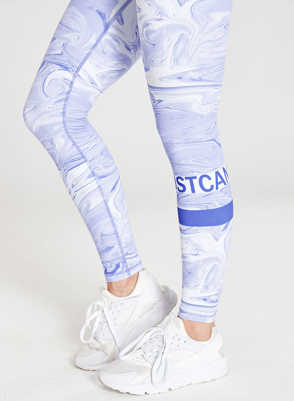 Blue And White Printed Fitness Leggings Wholesale