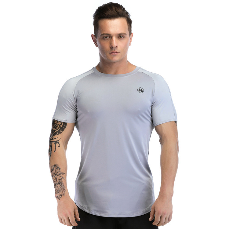 Men's Bodybuilding Round Neck Athletic T Shirts Wholesale