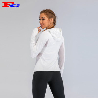 Customized Tracksuits Side Mesh Patchwork Hoodie With Thumb Hole