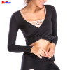 Long Sleeves Showing Belly Button Sexy Private Label T Shirts Supplier
