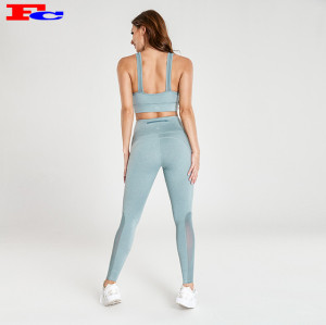 Produttore di abbigliamento fitness moda blu grigio