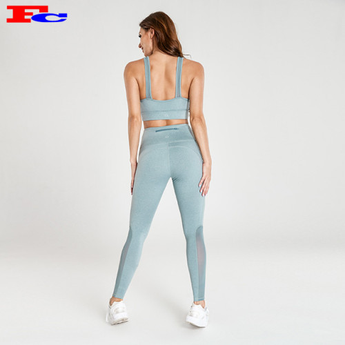 Produttore di abbigliamento fitness moda blu grigio