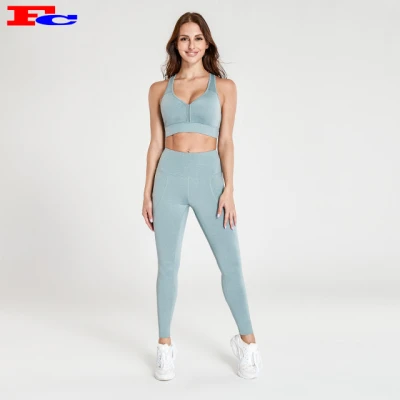 Fabricant de vêtements de remise en forme de mode gris bleu