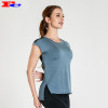 Grey Loose T-Shirt With Black Back Mesh Sports T Shirts Wholesale