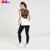 Wholesale Yoga Wear With White Loose T-shirt And Black Leggings