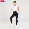 Wholesale Yoga Wear With White Loose T-shirt And Black Leggings