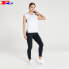 Wholesale Yoga Wear With White Loose T-shirt And Black Leggings