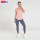 Vente en gros Vêtements d'entraînement T-shirt en maille en forme de T rose clair et leggings gris foncé