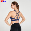 Dark Blue Back Cross Strap Buy Wholesale Sports Bras