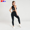 Wholesale Fitness Clothing With Gray Top And Black Leggings
