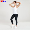 Simple White Tank Top And Black Leggings Gym Apparel Wholesale