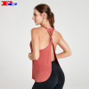 Brick Red Open Cross Back Top And Black Leggings Fitness Clothing Manufacturers