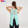 Mint Green Sleeveless Tank Top And Black Leggings Fitness Clothing Suppliers