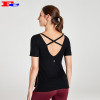 Wholesale Active Wear-Black T And Red Leggings